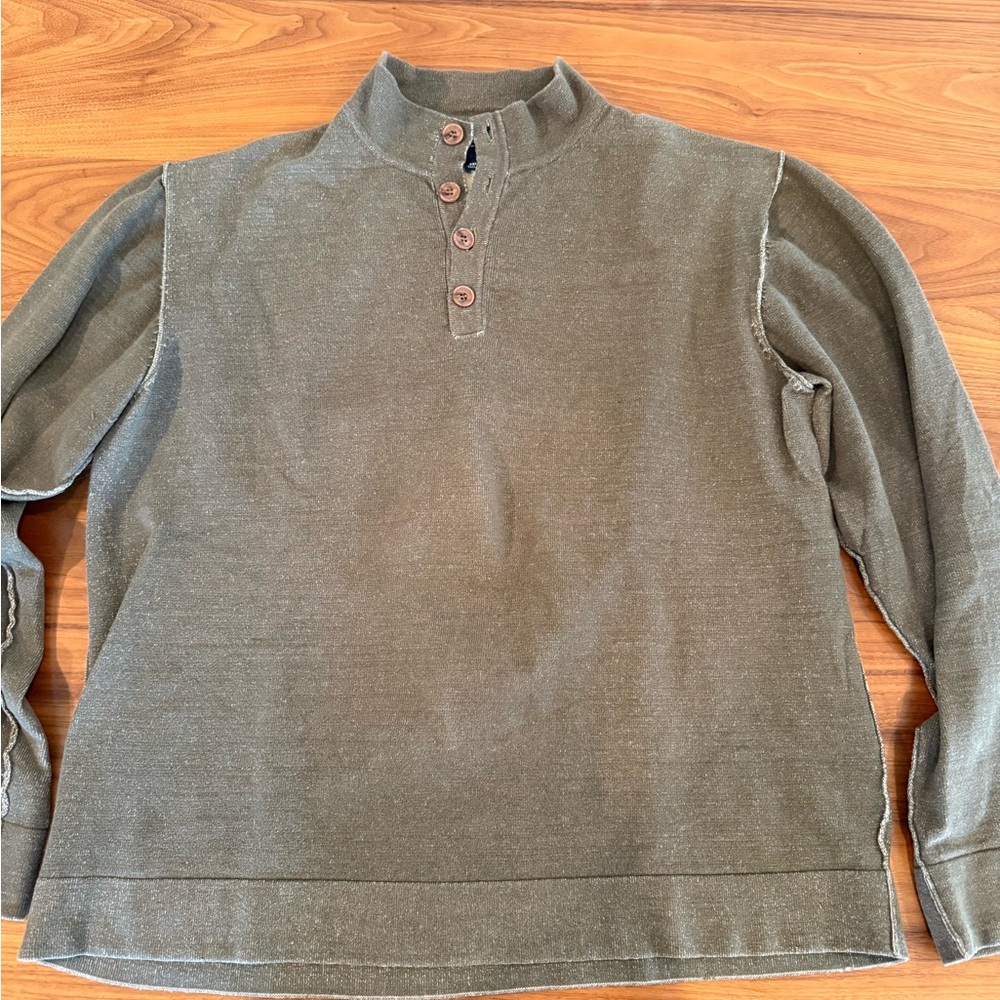 Saks Fifth Avenue BLUE Beige and Brown Knit Pullover